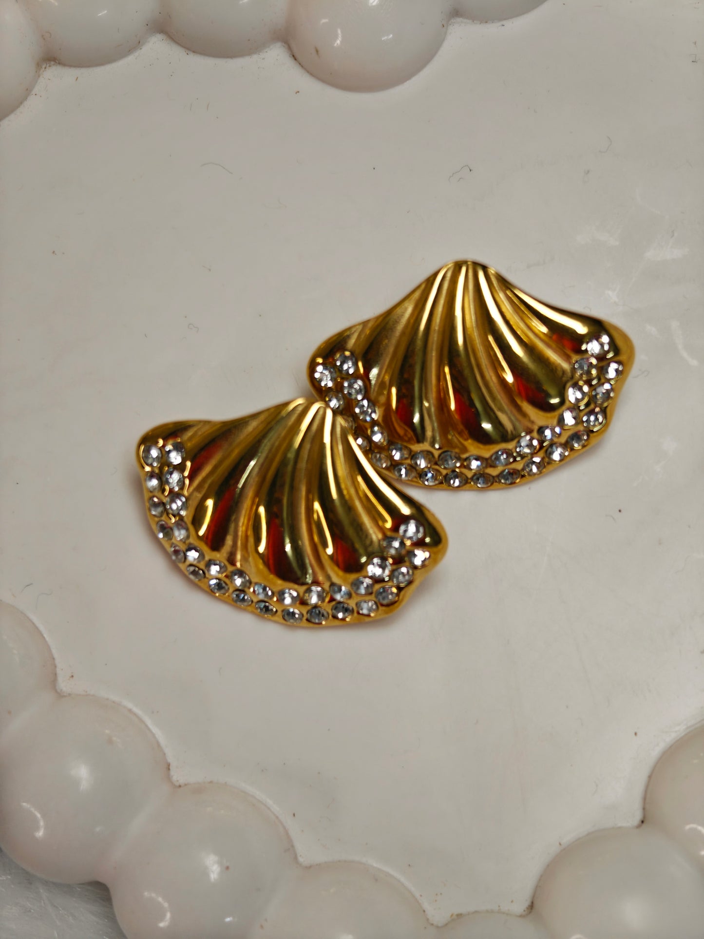 Statement Shell Studded Earrings