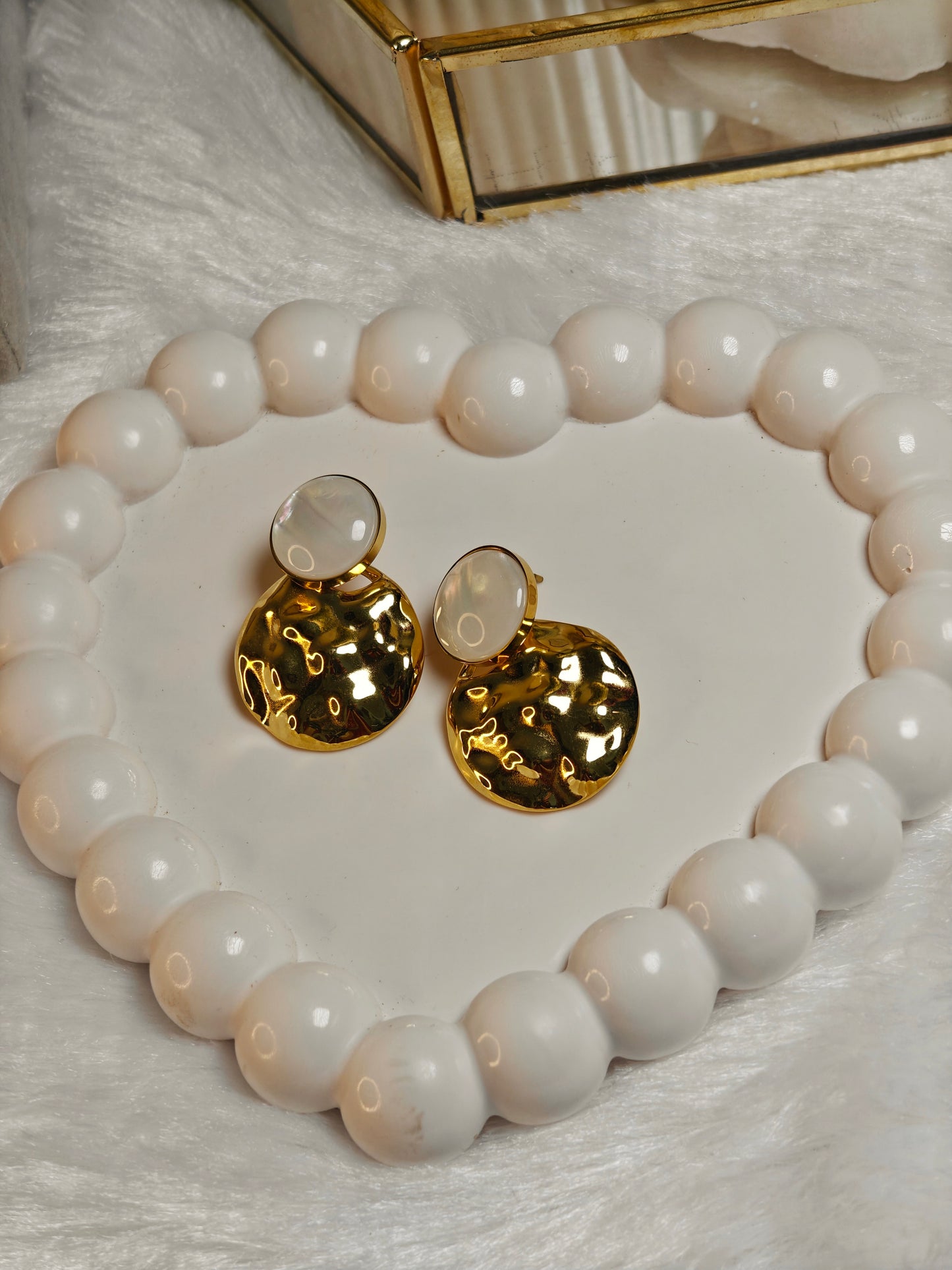 Statement Mother of Pearl Earrings