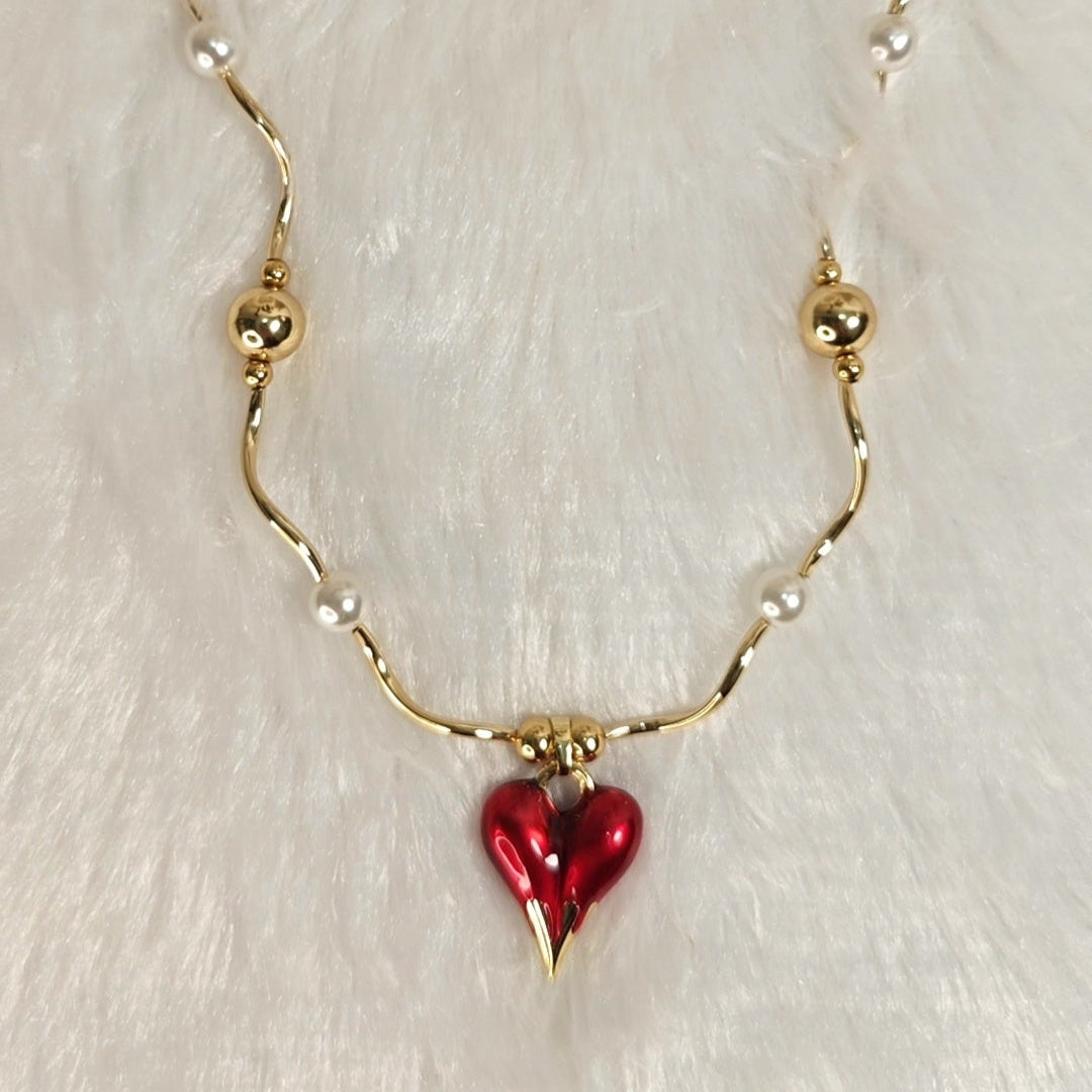 Scarlet Heart Necklace