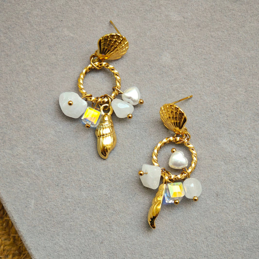 Seashell Charm Earrings
