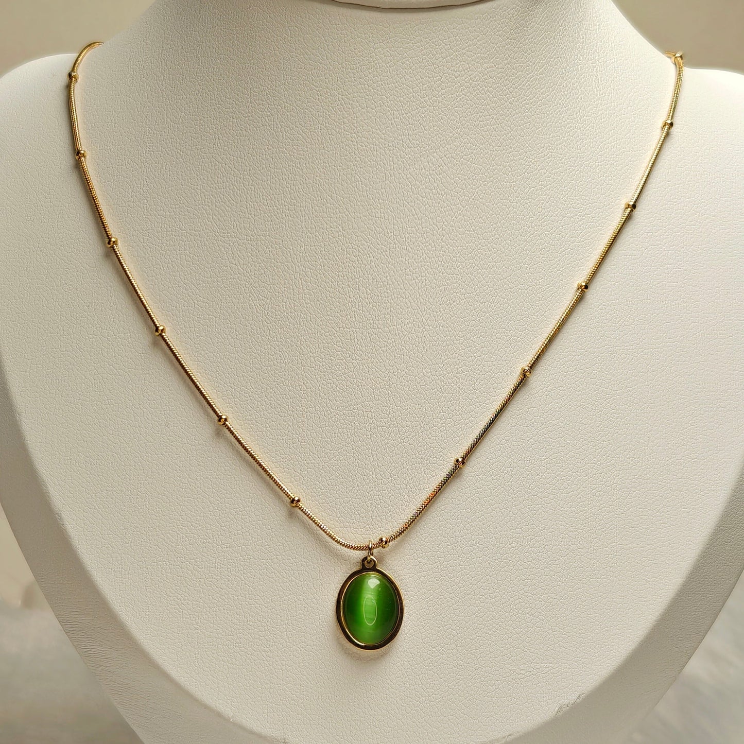 Olive Halo Necklace