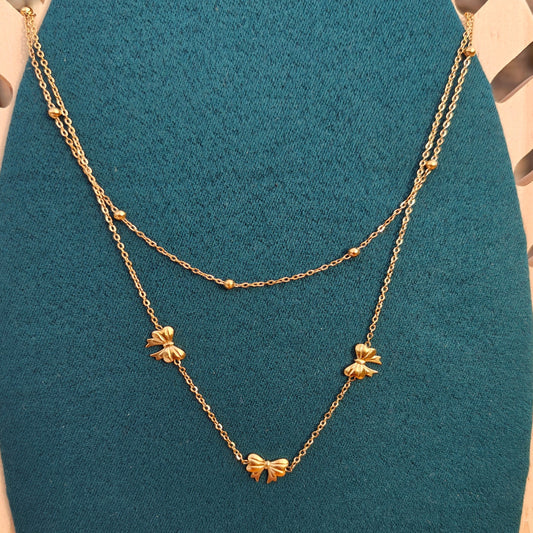 Layered Bow Necklace