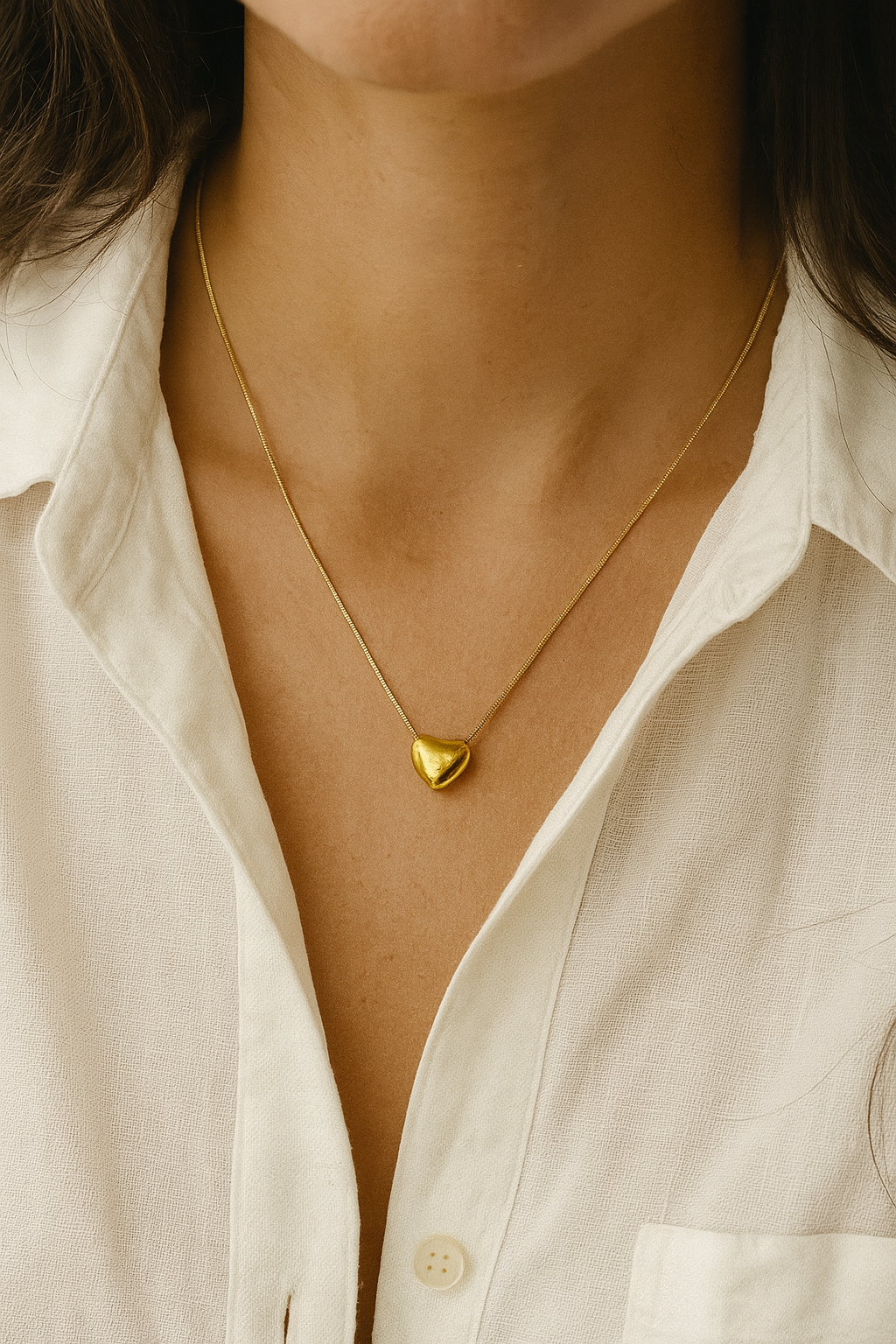 Minimal Heart Necklace