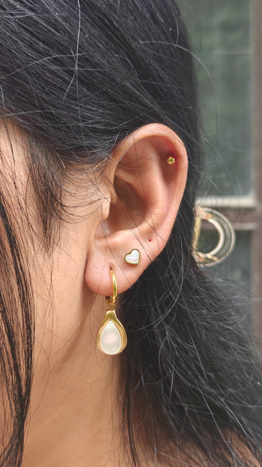 Selene Pearl 2-in-1 Hoops