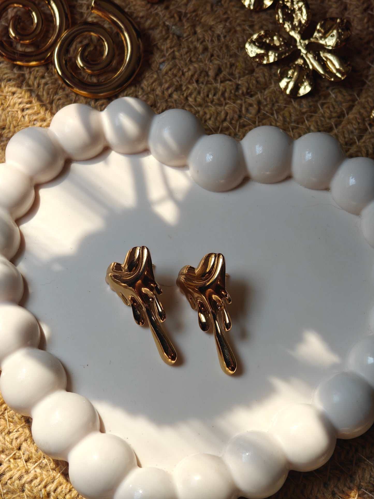 Lava Hearts Studs