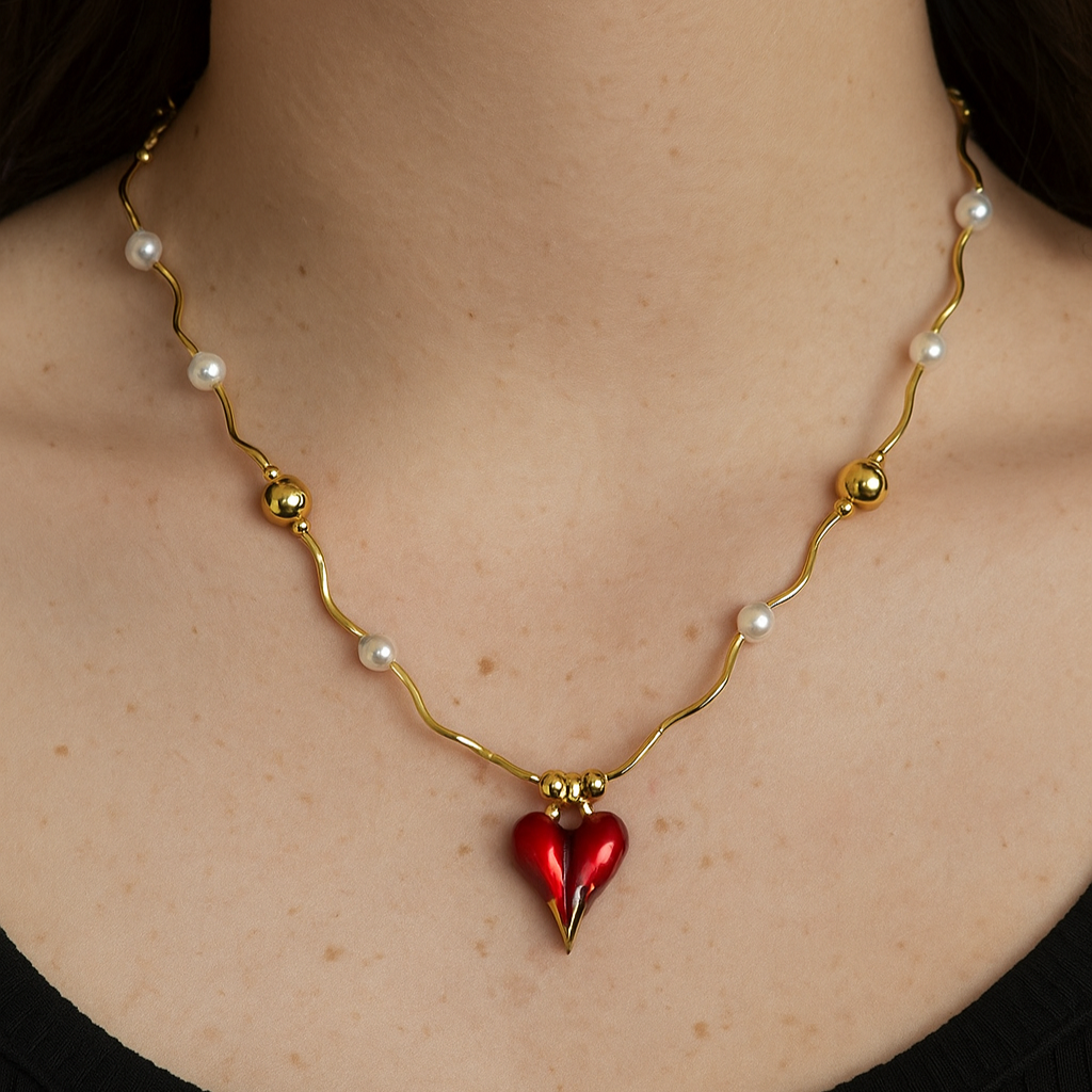 Scarlet Heart Necklace