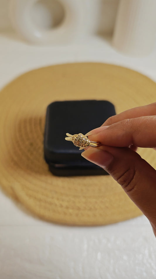 Golden Knot Adjustable Ring