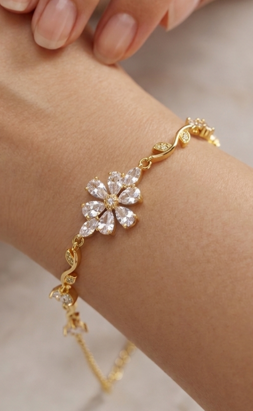 Crystal Daisy Bracelet