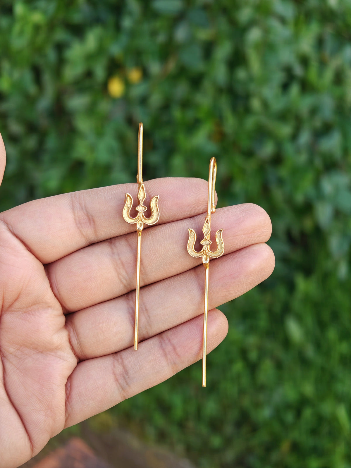 Trishool Handmade Ear Pin Earrings