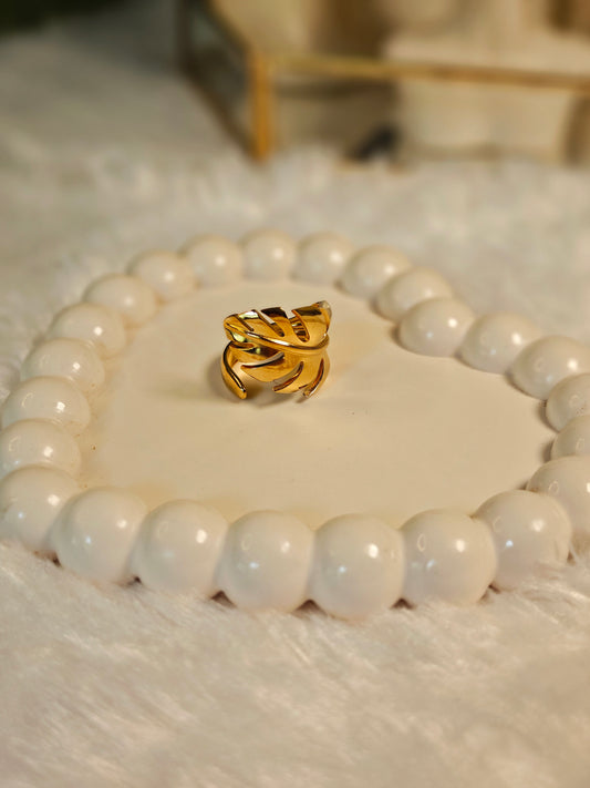 Statement Leaf Ring