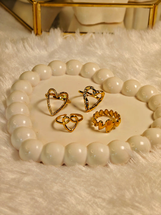 Textured Heart Ring
