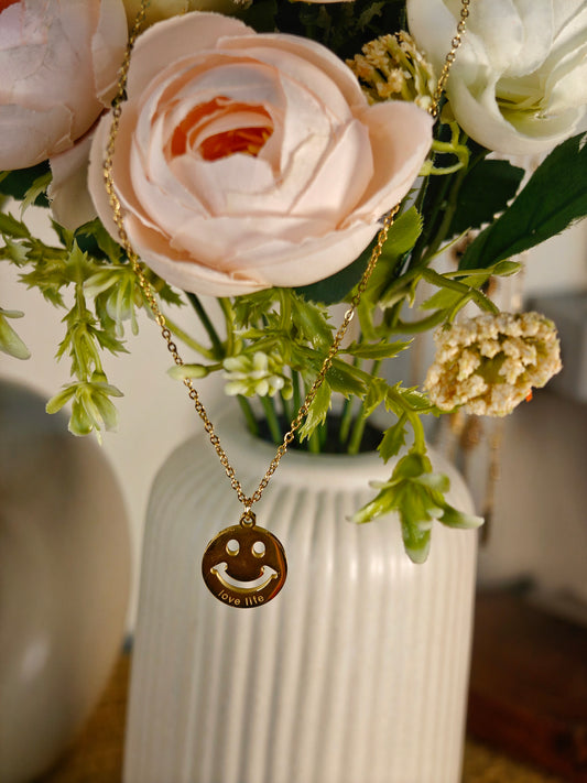 Love Life Smiley Necklace