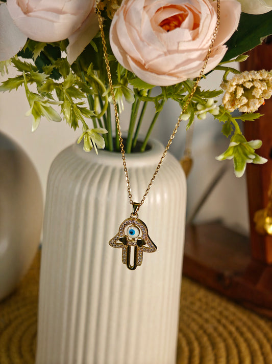Evil Eye Hamsa Pendant