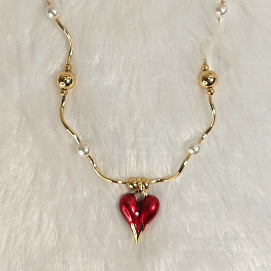 Scarlet Heart Necklace