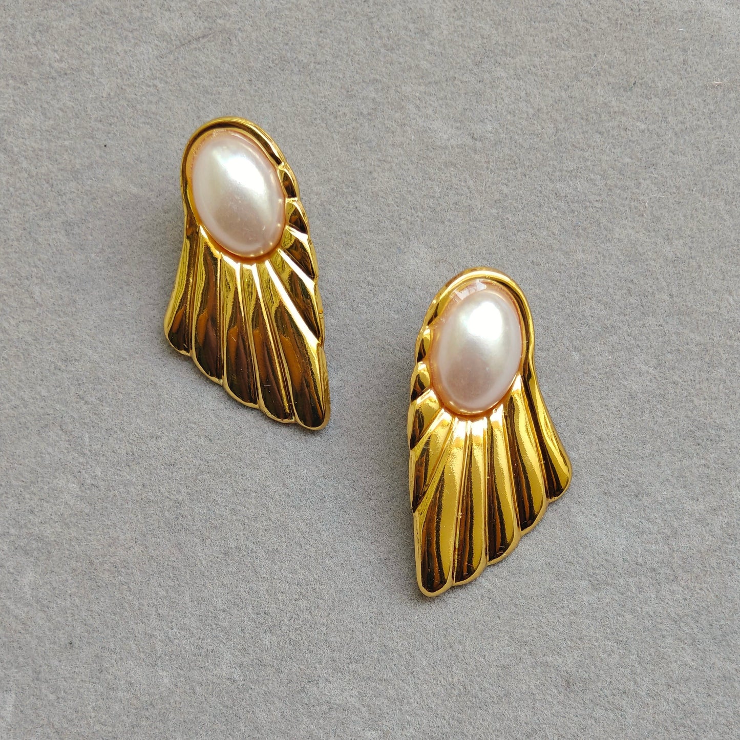 Aurelia Wings Pearl Stud Earrings