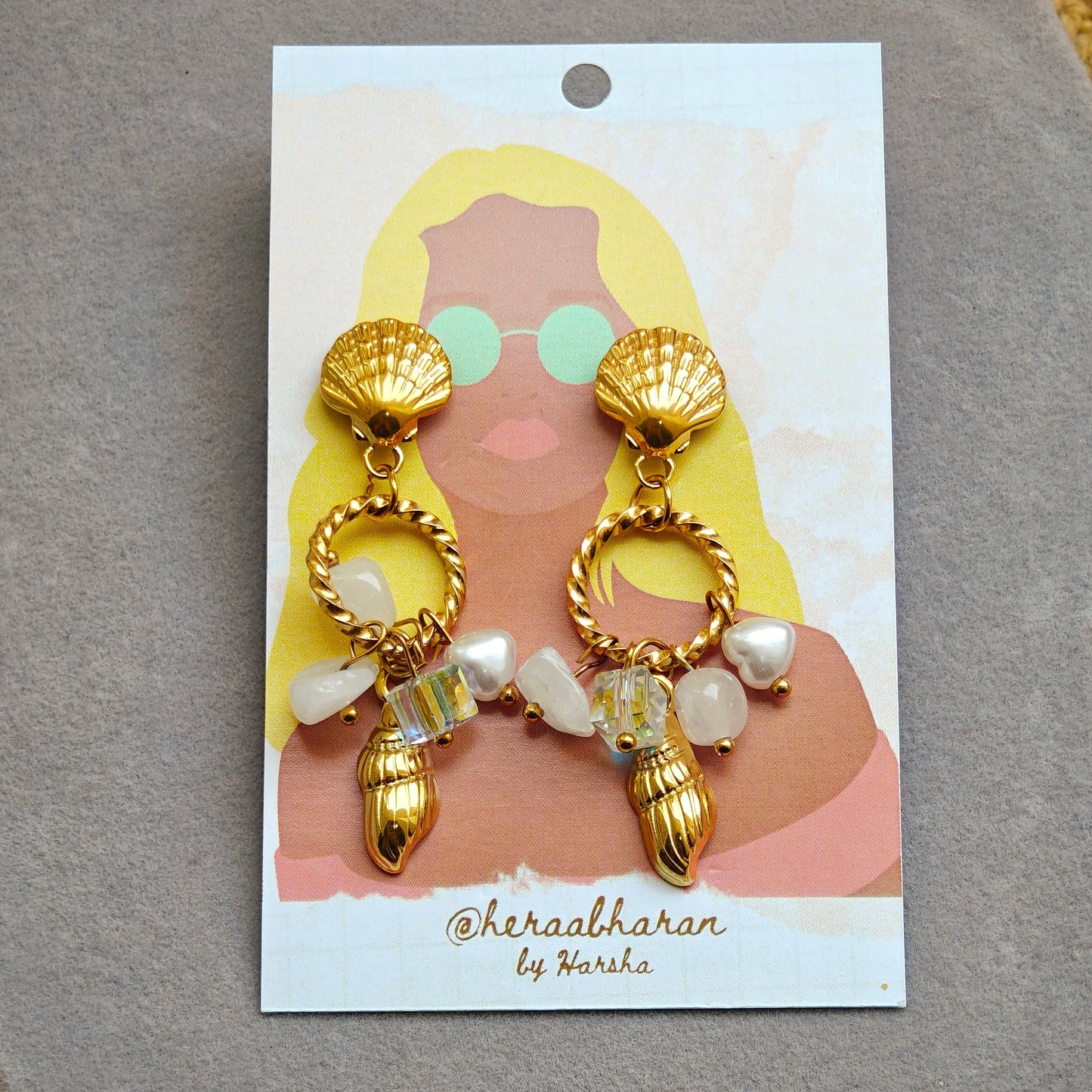 Seashell Charm Earrings