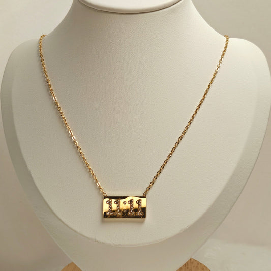 Studded 11:11 Necklace