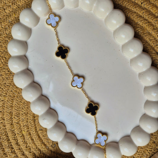B&W Clover 3-in-1 Bracelet