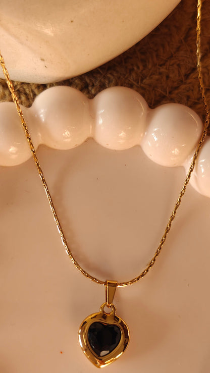 Midnight Heart Necklace