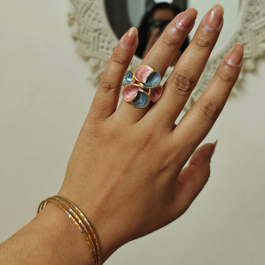 Blush Skies Enamel Ring