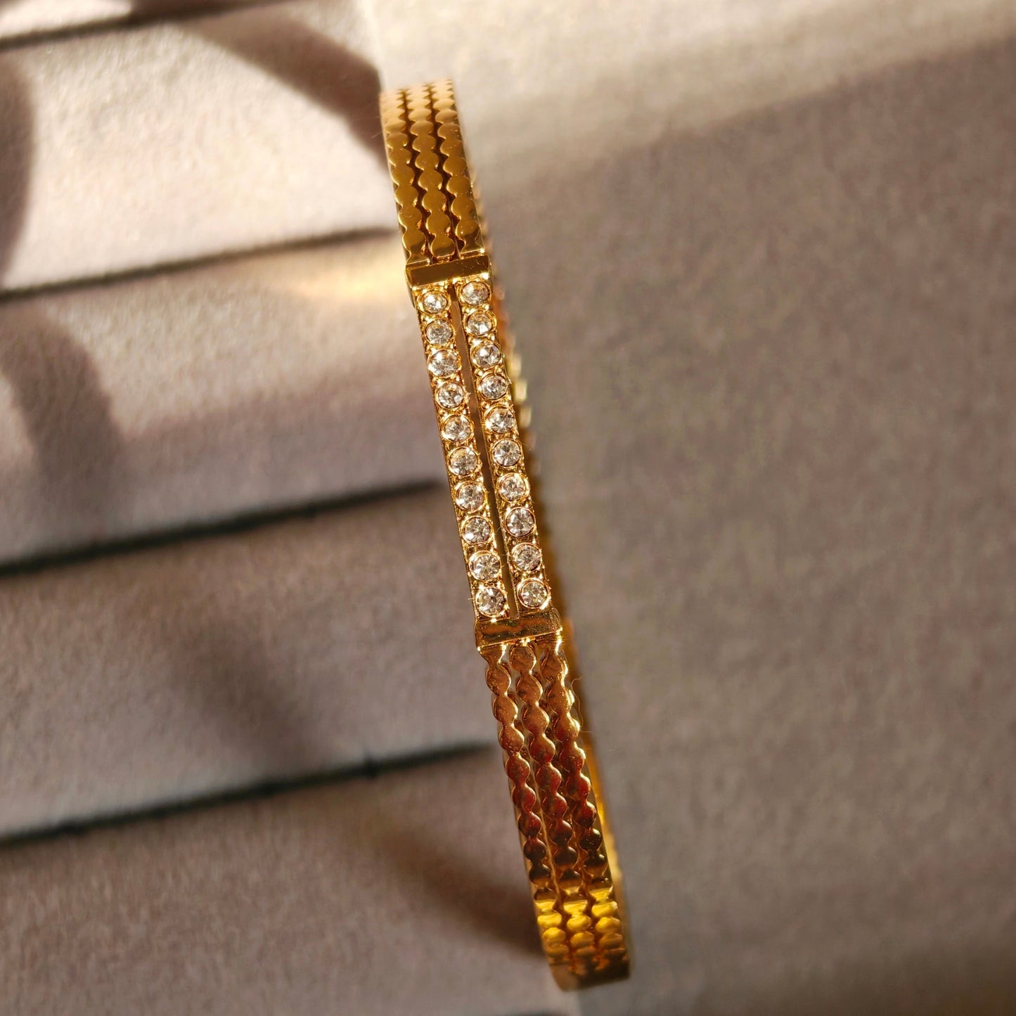 Aurielle Gold Plated Anti Tarnish Bracelet for Thin Wrist