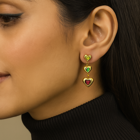 Color Crush Hearts Earrings