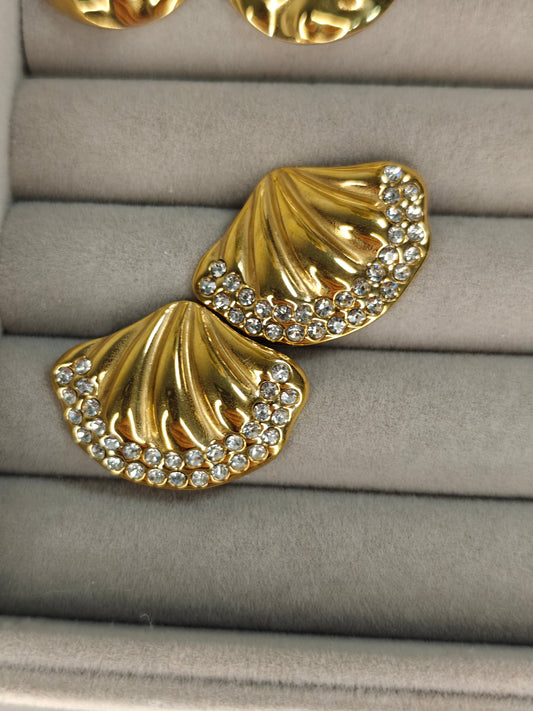 Statement Shell Studded Earrings