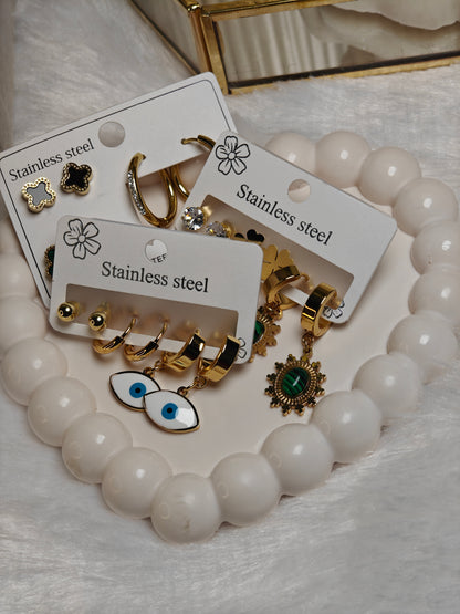 Clover Theme Earrings Combo