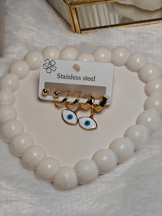 Evil Eye Theme Earrings Combo