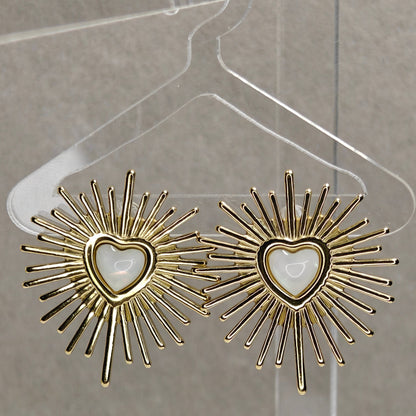 Luna Heart Studs