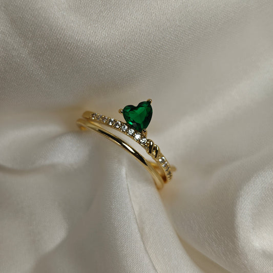 Emerald Love Ring