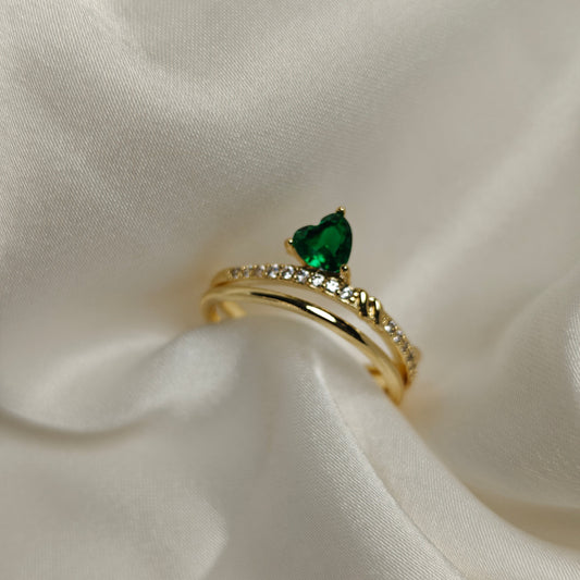 Emerald Love Ring