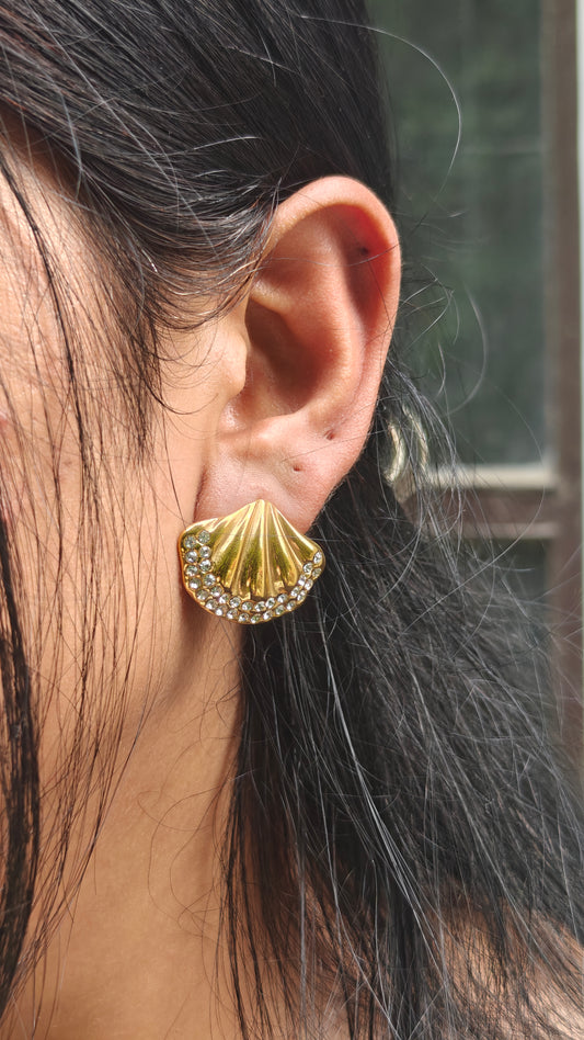 Statement Shell Studded Earrings