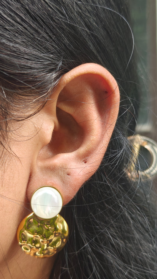 Statement Mother of Pearl Earrings