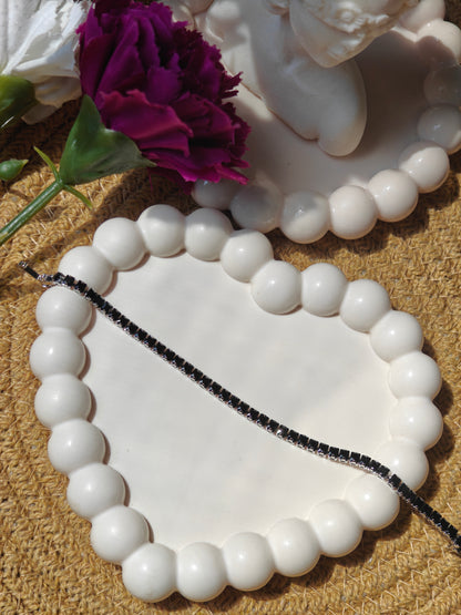 Noir Luxe Tennis Bracelet
