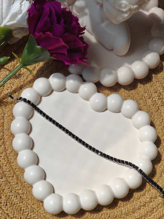 Noir Luxe Tennis Bracelet