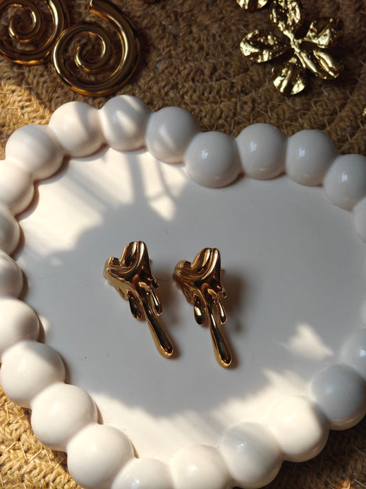 Lava Hearts Studs
