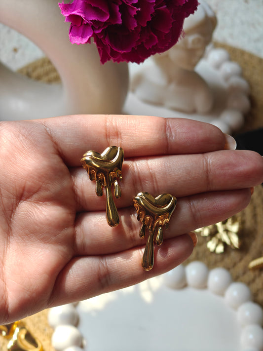 Lava Hearts Studs
