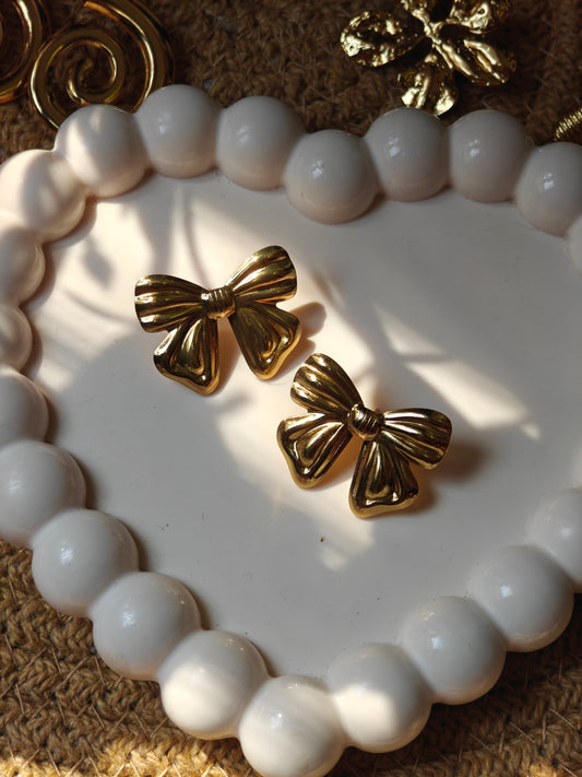 Peony Bow Studs