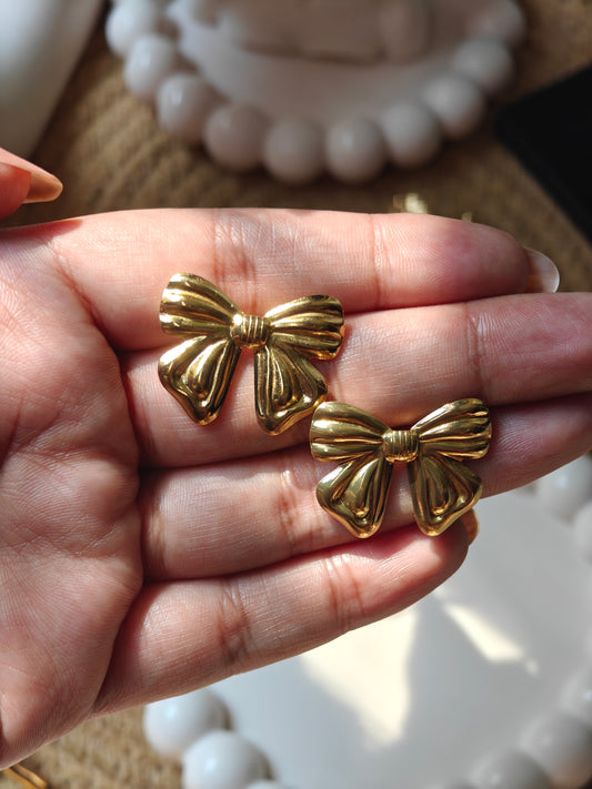 Peony Bow Studs