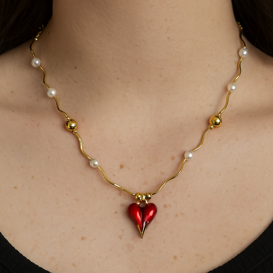 Scarlet Heart Necklace