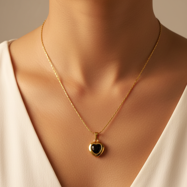 Midnight Heart Necklace