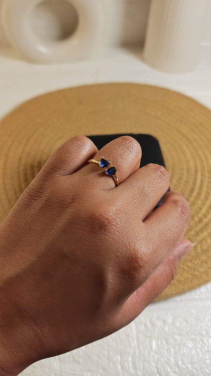 Midnight Heart Duo Ring