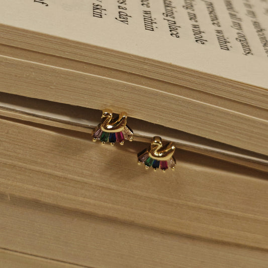 Rainbow Swan Ball back studs