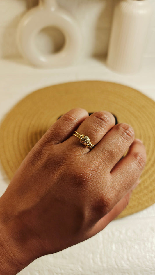 Golden Knot Adjustable Ring