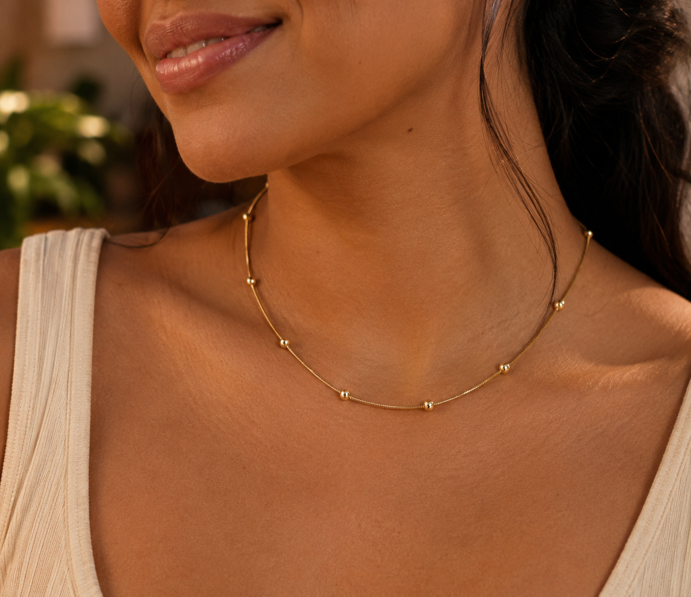 Minimal Ball Chain Anti-tarnish, water-resistant