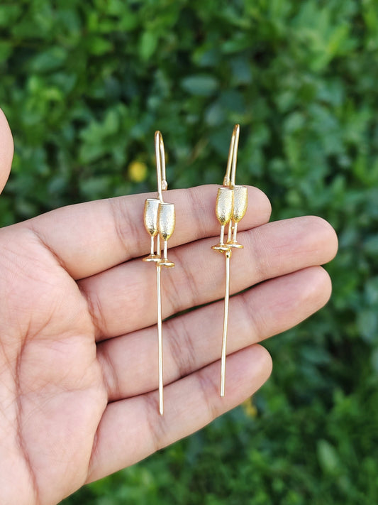 Madhushaalaa Handmade Ear Pin Earrings