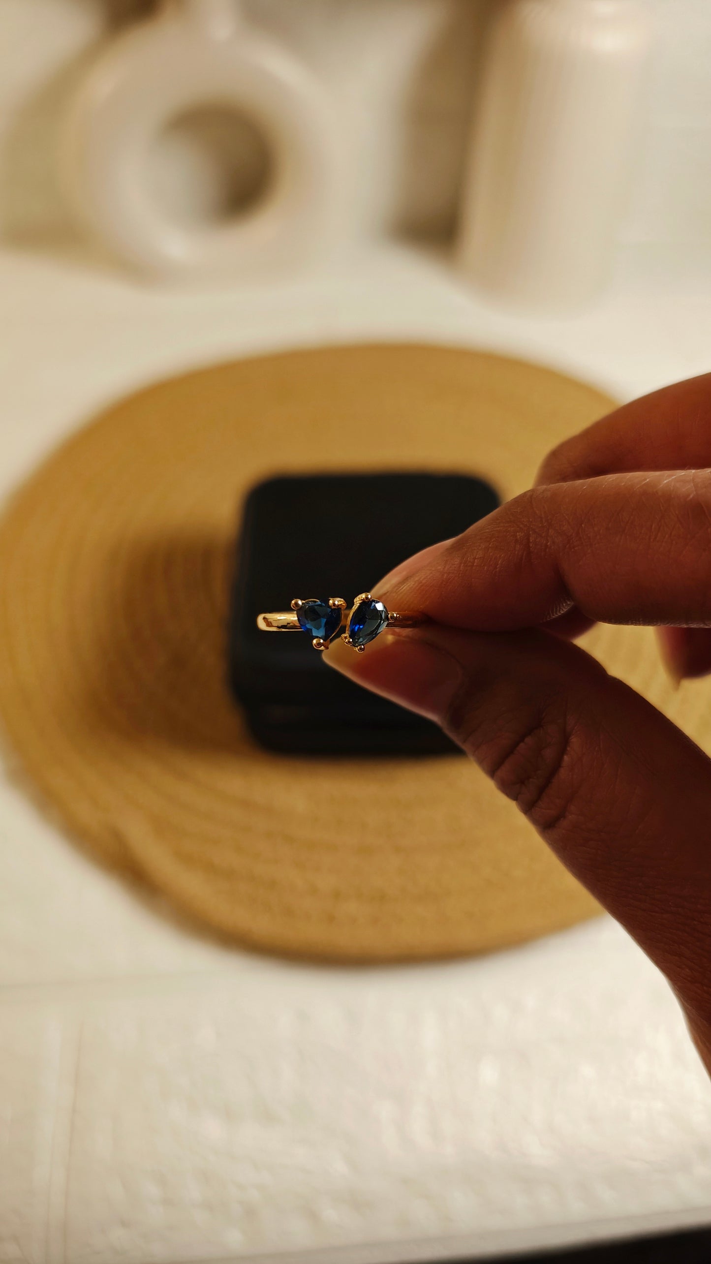 Midnight Heart Duo Ring